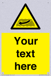 Custom Warning strong river flows